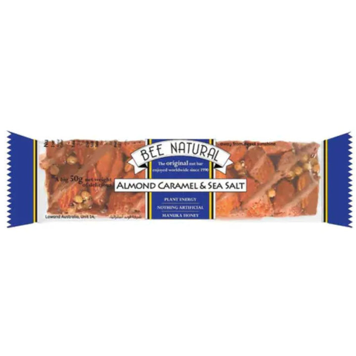 Bee Natural Almond Caramel And Sea Salt Bar, 50g