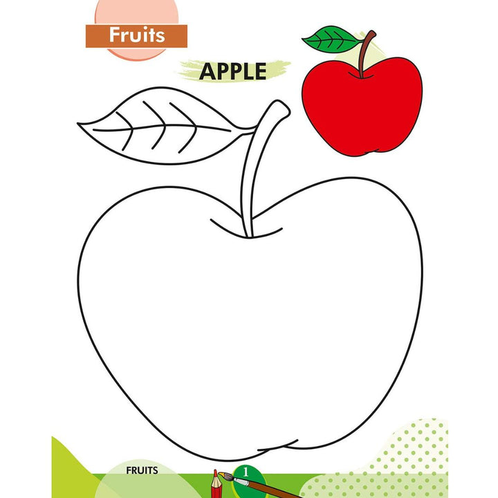 2 in 1 Copy to Colour Fruits and Vegetables