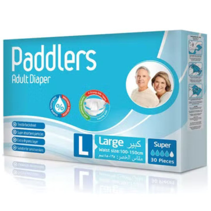 Paddlers Large Adult Diapers, 30pcs