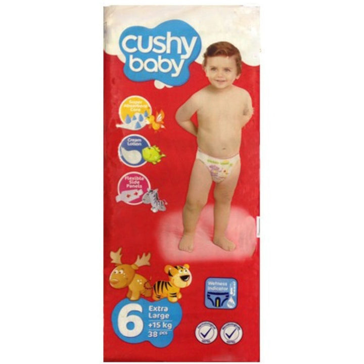 Cushy Baby diaper Jumbo 6 Extra large (15+ kg), 38pcs