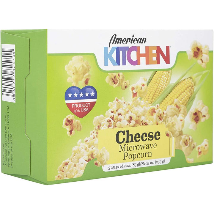 American Kitchen Cheese Microwave Popcorn, 255g