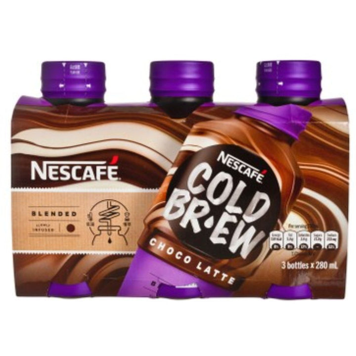 Nescafe Cold Brew Coffee Beverage Choco Latte 3 x 280ml