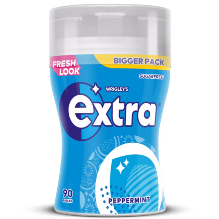 Wrigley's Extra Peppermint Chewing Gum Big Tub 90pcs, 126g