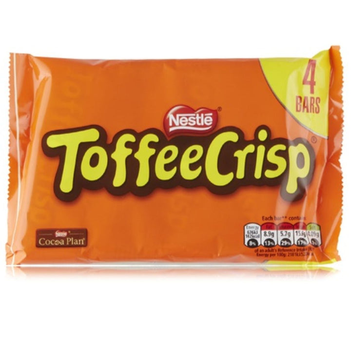 Nestle Toffee Crisp Chocolate Bar, 4x31g