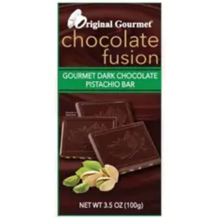 Original Gourmet Fusion Dark Chocolate with Pistachio Bar, 100g