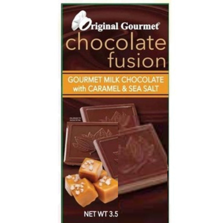 Original Gourmet Fusion Milk Chocolate with Caramel & Seasalt Bar, 100g