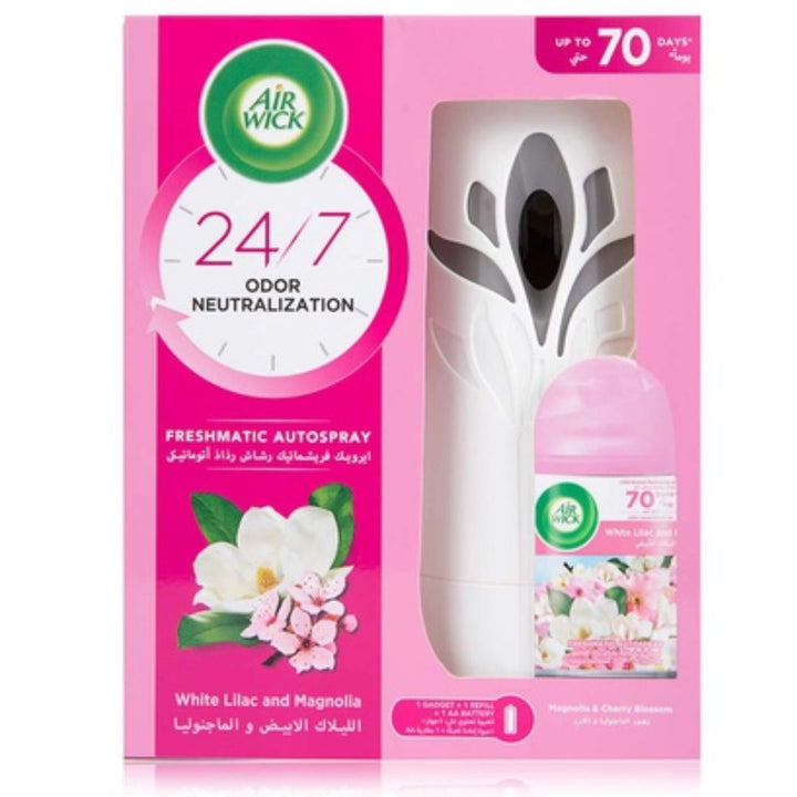 Air Wick Freshmatic Autospray Kit White Lilac & Magnolia,250ml