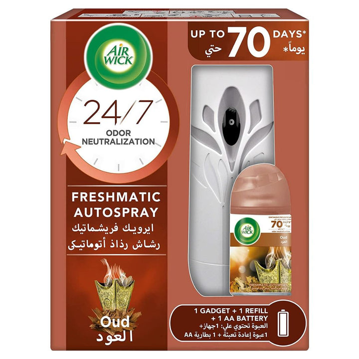 Air Wick Freshmatic Autospray Kit, Oud Fragrance, 250ml