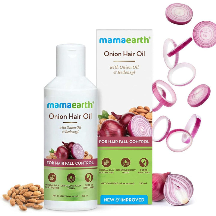 Mamaearth  Onion Hair Oil for Hair Regrowth & Hair Fall Control, 150ml