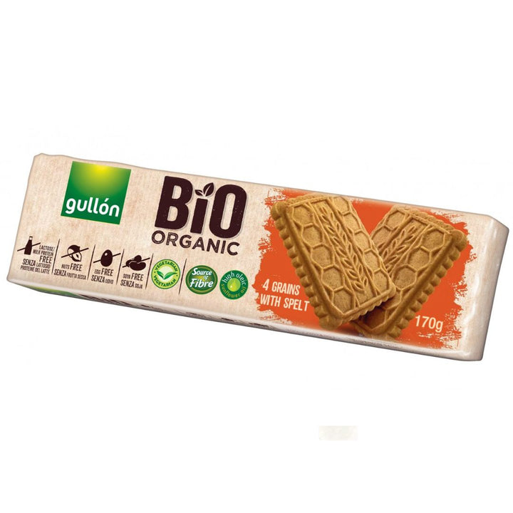 Gullon Bio Organic 4 Grains With Spelt Biscuits, 170g