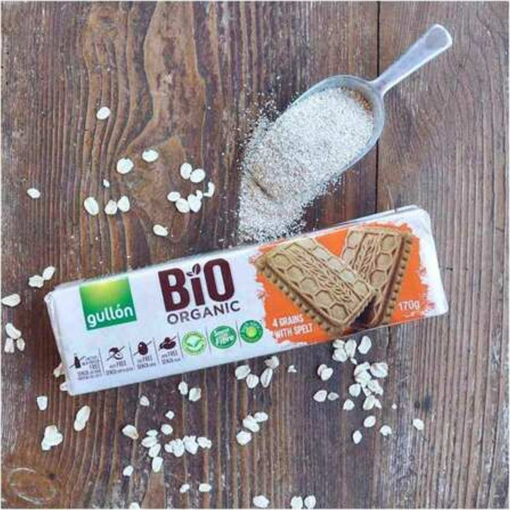 Gullon Bio Organic 4 Grains With Spelt Biscuits, 170g