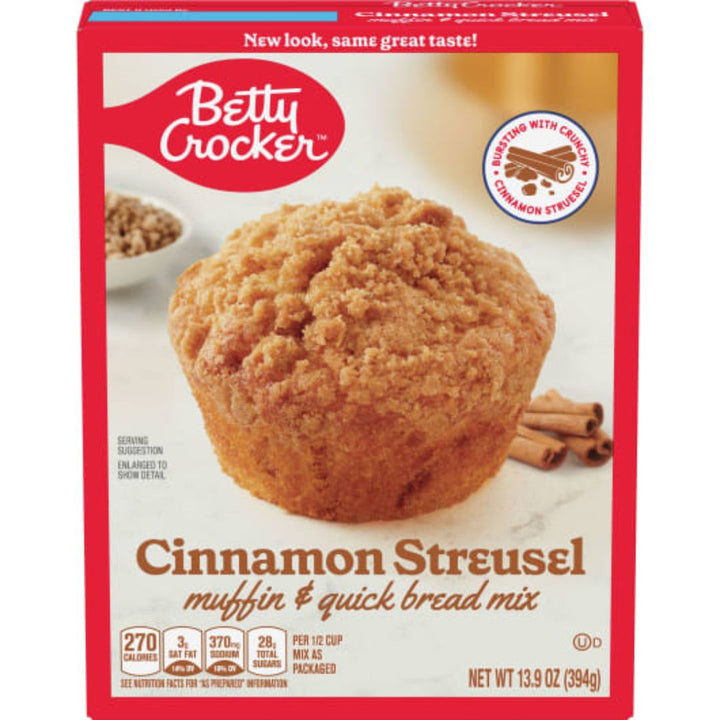 Betty Crocker Cinnamon Streusel Box Muffin Mixes, 394g