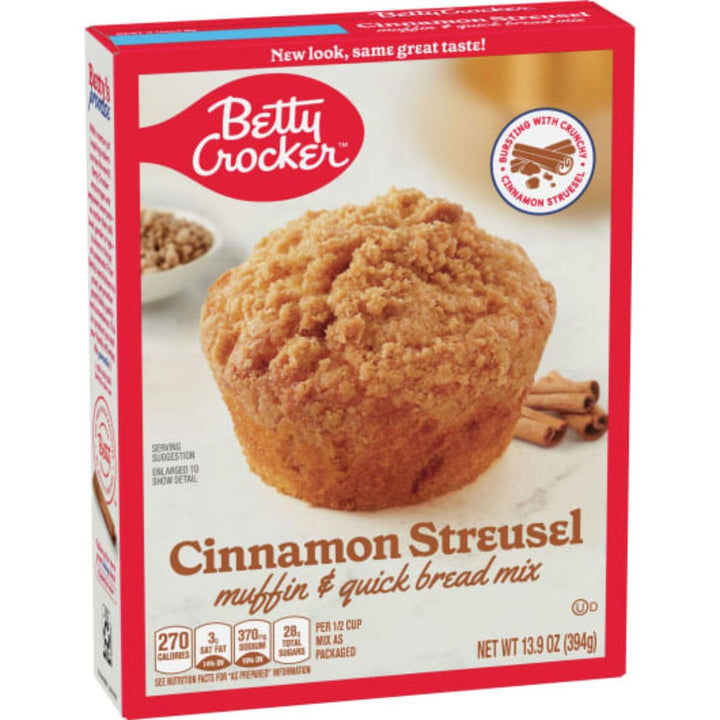 Betty Crocker Cinnamon Streusel Box Muffin Mixes, 394g