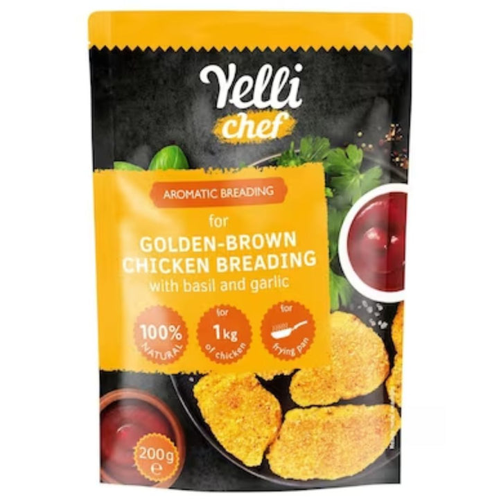 Yelli Chef Golden Brown Chicken Breading With Basil & Garlic, 200g