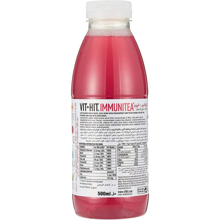 Vit-Hit Immunitea Dragon Fruit Juice, 500ml