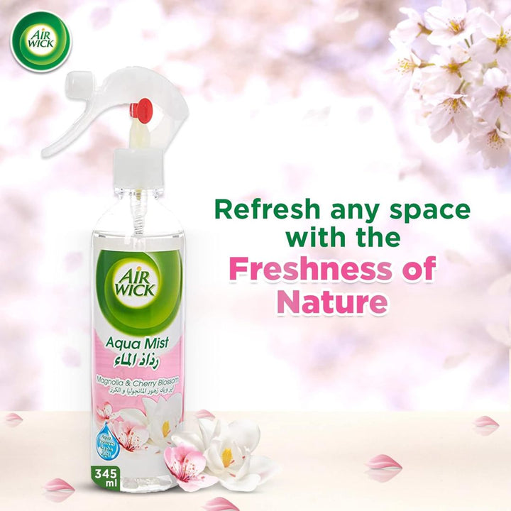 Air Wick Aqua Mist Air Freshener, Magnolia & Cherry Blossom Fragrance, 345ml