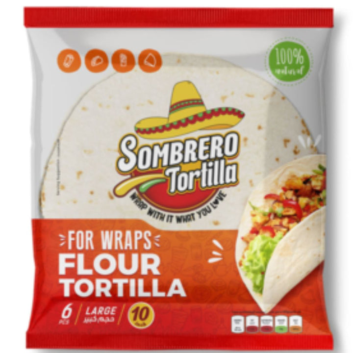 Sombrero Flour Tortilla Large, 360g (6Pc)