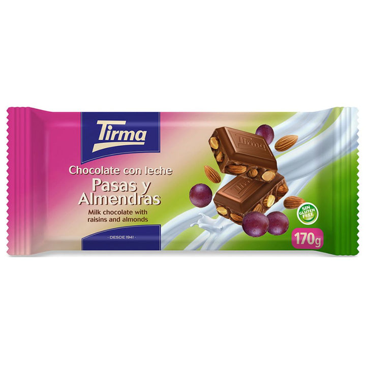 Tirma Milk Chocolate with Raisins and Whole Almonds, 170g