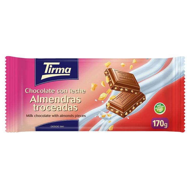 Tirma Milk Chocolate With Almonds Pieces, 170g