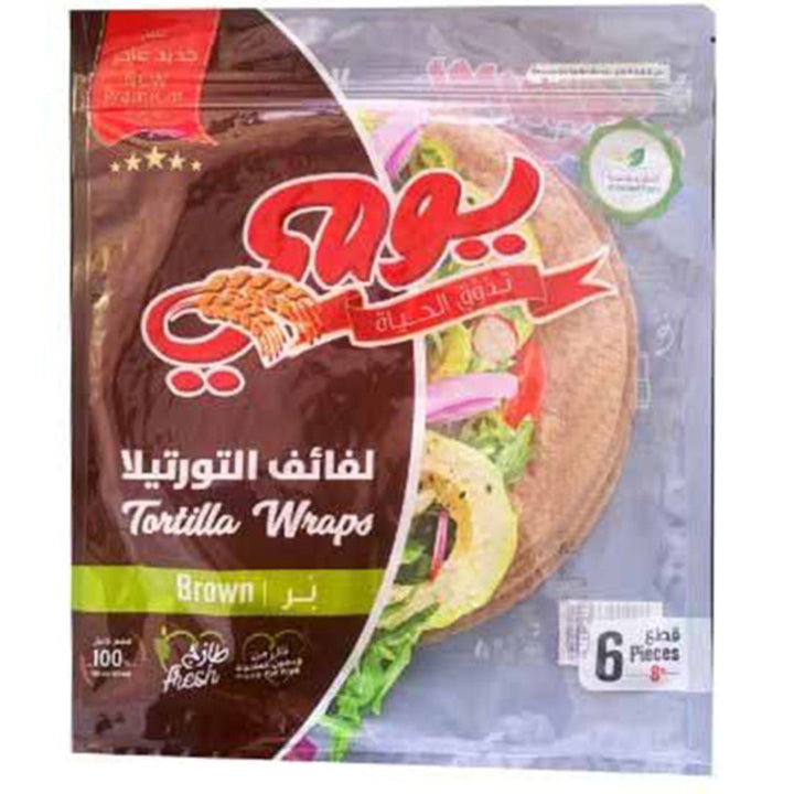 Yaumi Fresh Brown Tortilla Wraps, 240g