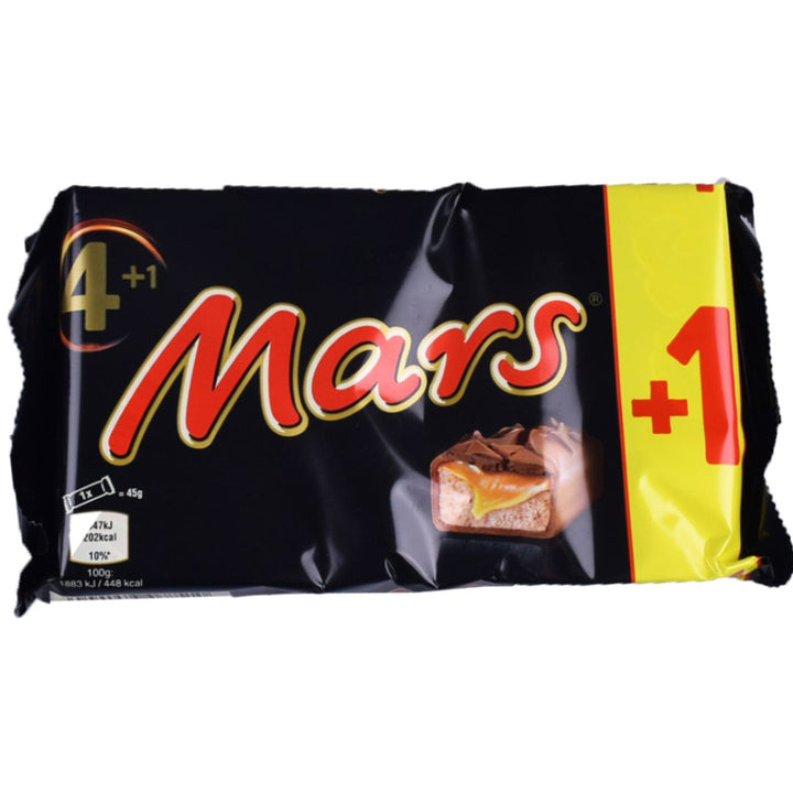 Mars 4+1 Chocolate Bar, 5 x 45g