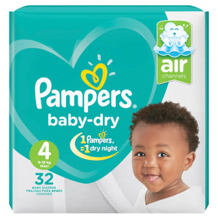 Pampers Baby-dry Diaper Size 4 Maxi, 32Pants