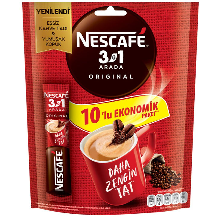 Nescafe 3 in 1 Original Instant Coffee, 175g