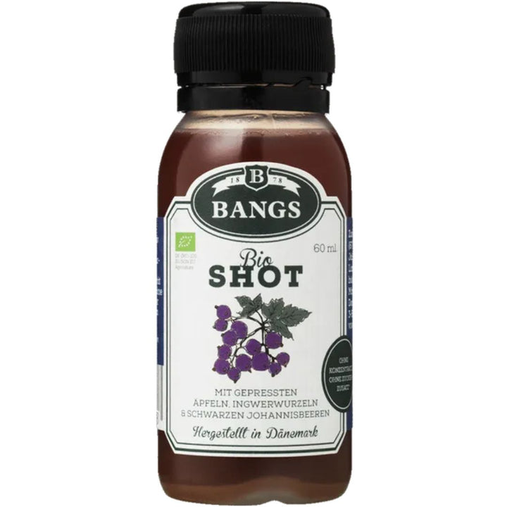 Bangs Organic Ginger Shot With Apple, Pressed Ginger And Blackcurrant, 100g