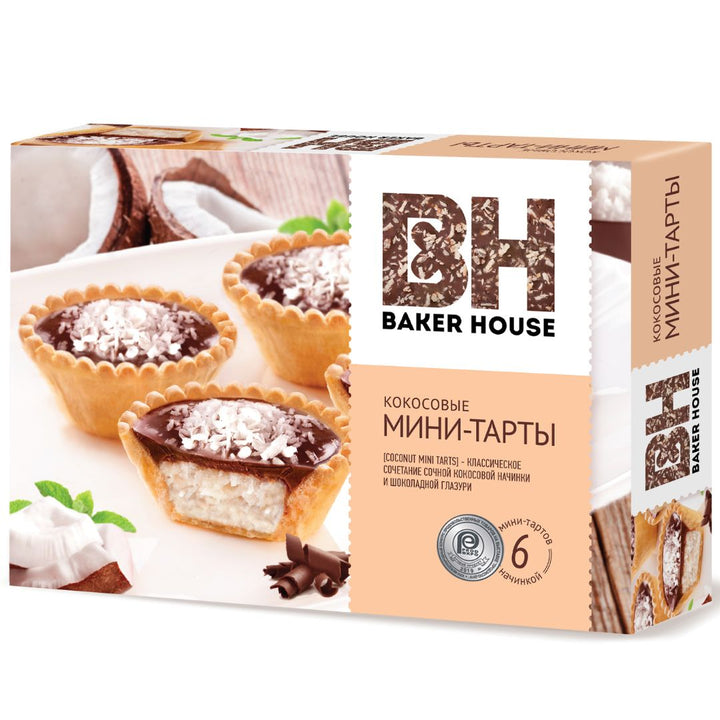 Baker House Mini Tart With Coconut Filling, 240g