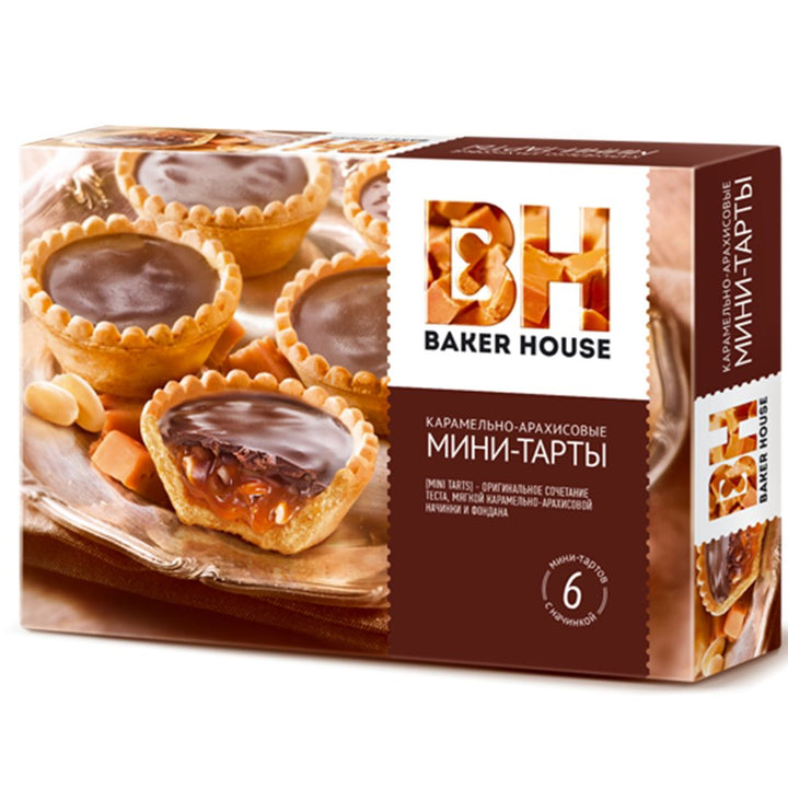 Baker House Mini Tarts With Caramel And Peanut Filling, 240g