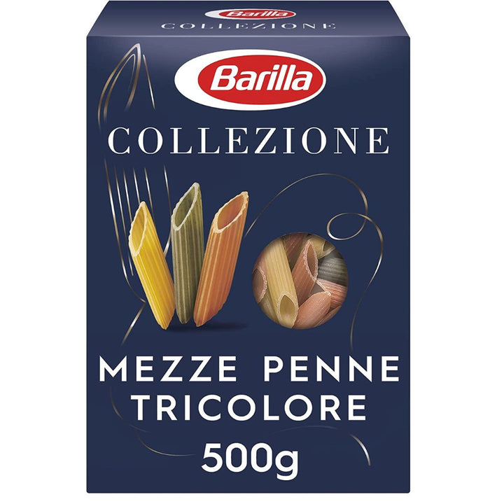 Barilla Mezze Penne Tricolore, 500g