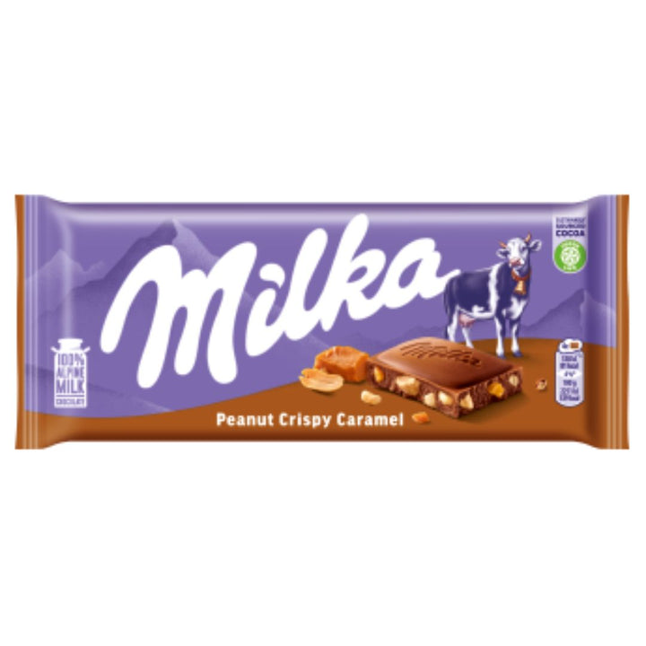 Milka Peanut Crispy Caramel, 90g