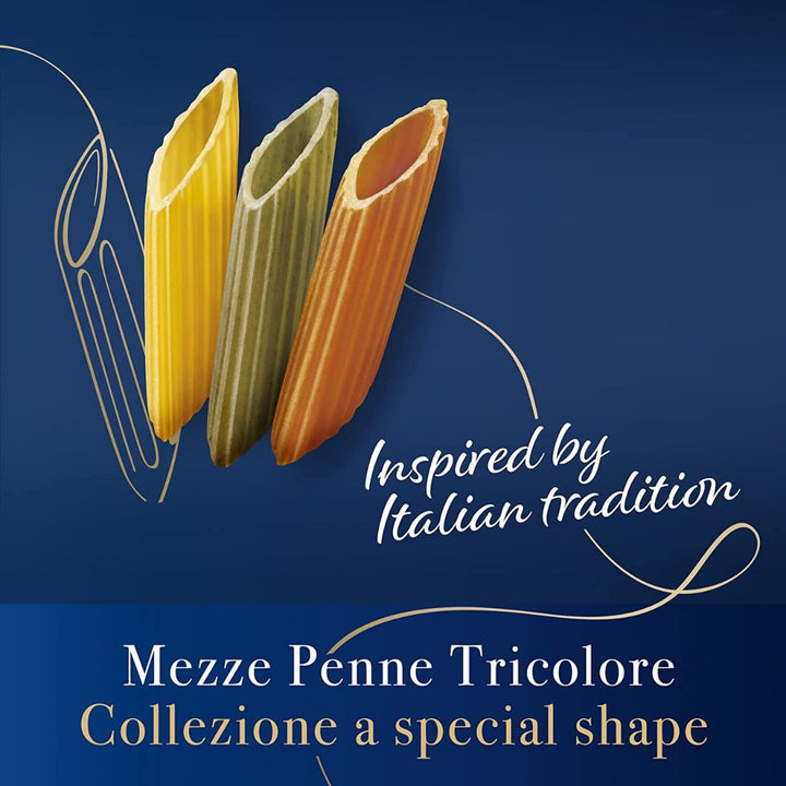 Barilla Mezze Penne Tricolore, 500g