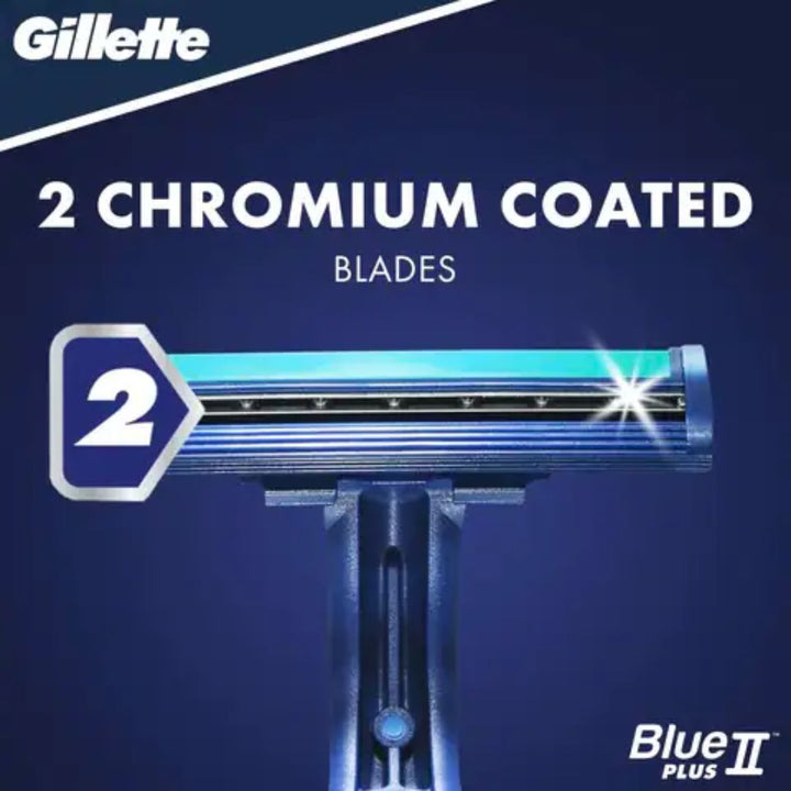 Gillette Blue II Plus Men's Disposable Razors, 5 count