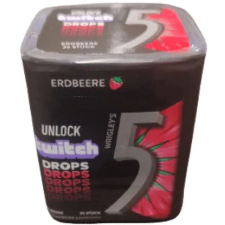 Wrigley's 5 Drops Sugar Free Strawberry Flavour, 86g