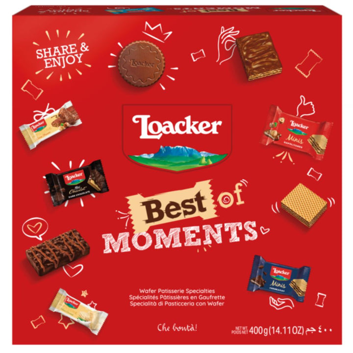 Loacker Best of Moments Chocolate & Wafer Cookies Gift Box, 400g