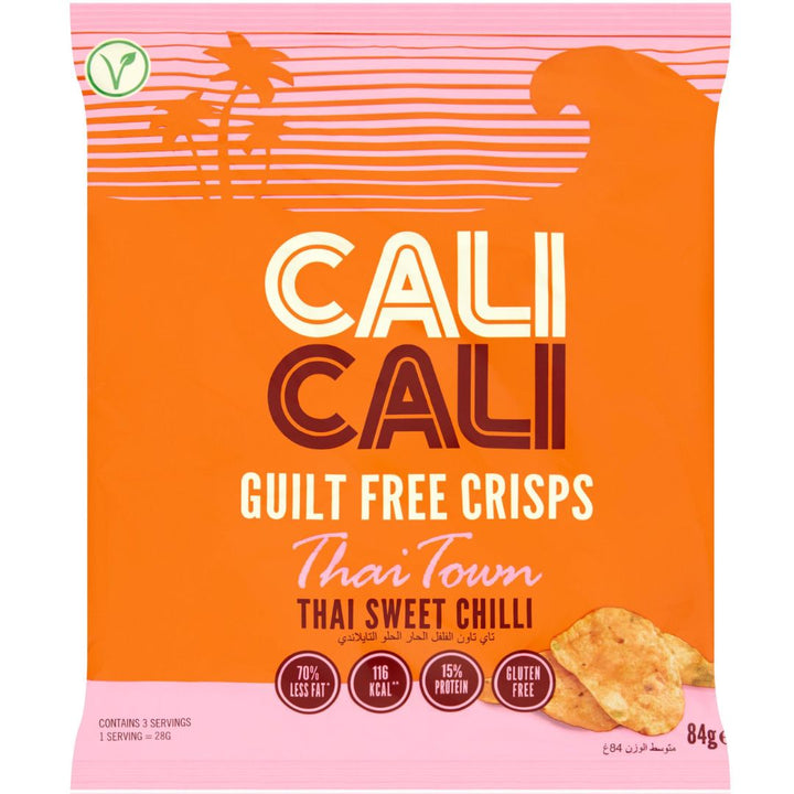 Cali Cali Guilt Free Crisps Thai Town Thai Sweet Chilli, 84g