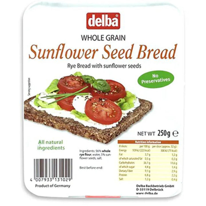 Delba Sunflower Seed Bread, 250g