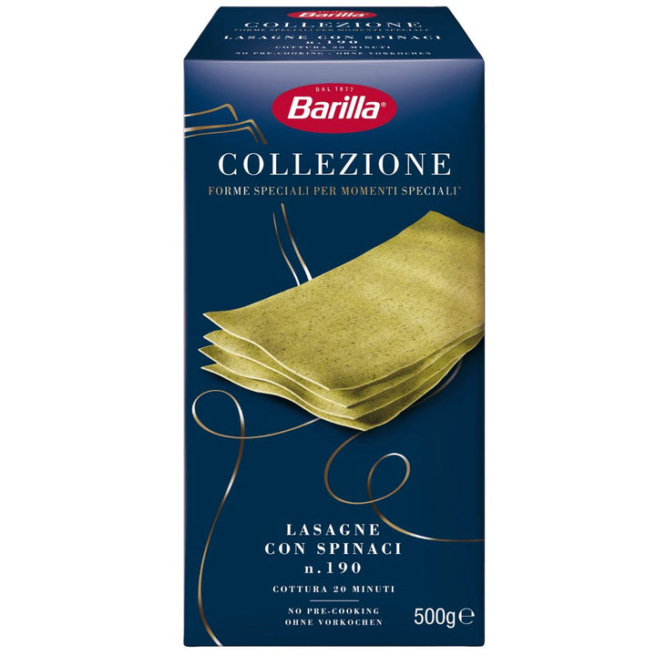 Barilla Collezione Lasagne Con Spinaci No. 190, 500g