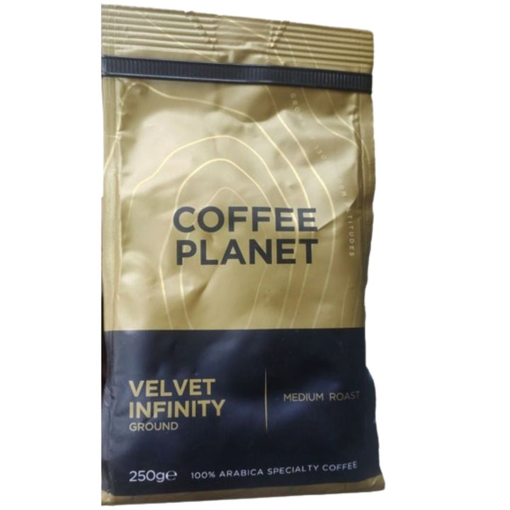 Coffee Planet Velvet Infinity Ground Coffee Medium Roast, 250g