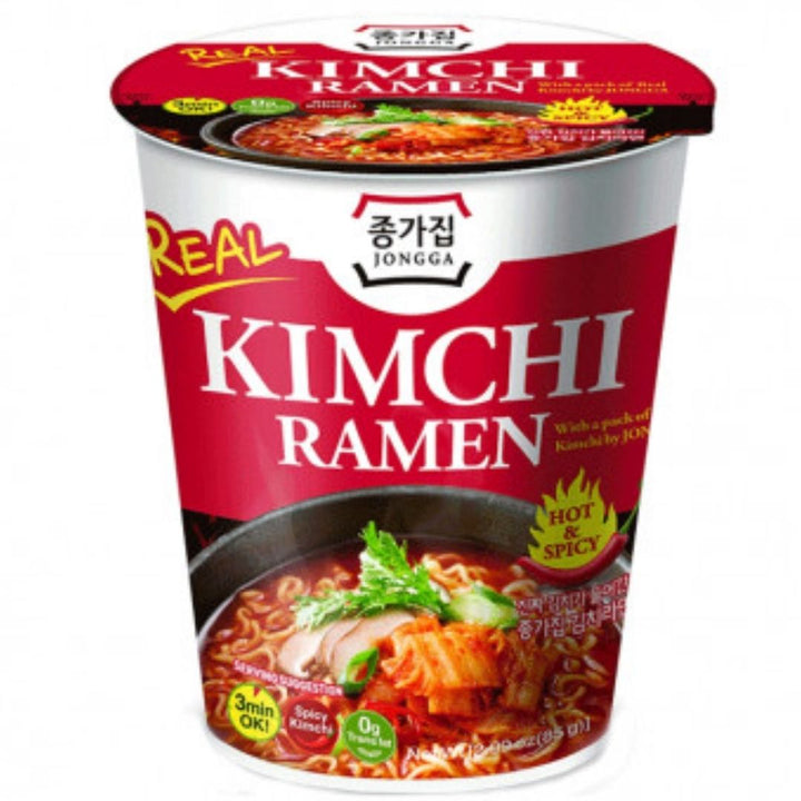 Jongga Kimchi Instant Ramen Small Cup, 85g