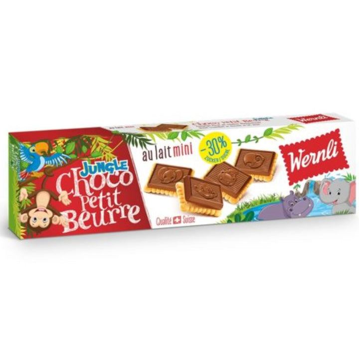 Wernli Choco Petit Beurre Au Lait Mini Jungle, 125g