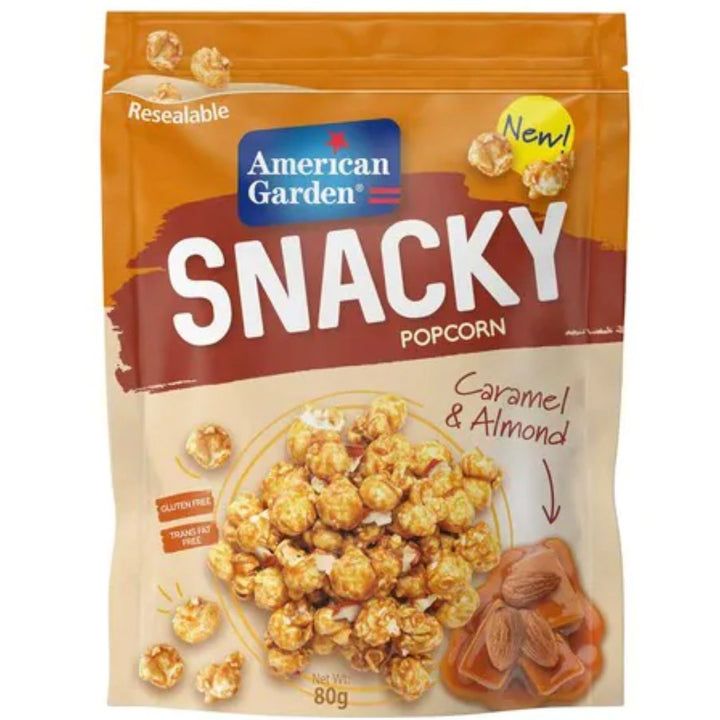 American Garden Caramel Almond Popcorn, 80g