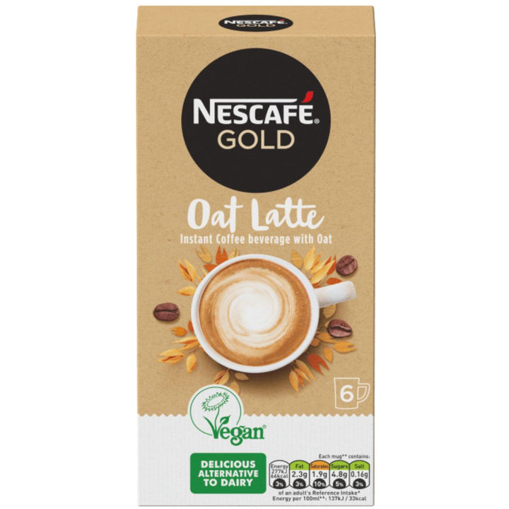 Nescafe Gold Oat Latte Non Dairy Coffee Sachet, 16g x 6 Sachets