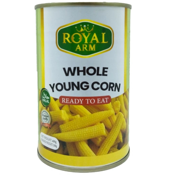 Royal Arm Whole Young Corn, 400g