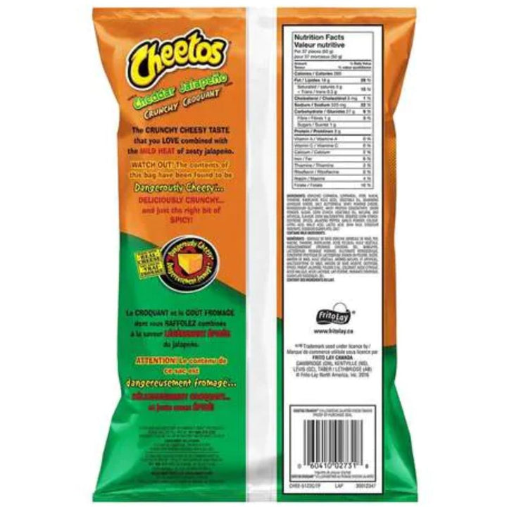 Cheetos Crunchy Cheddar Cheese Jalapeno Snacks, 226.8g