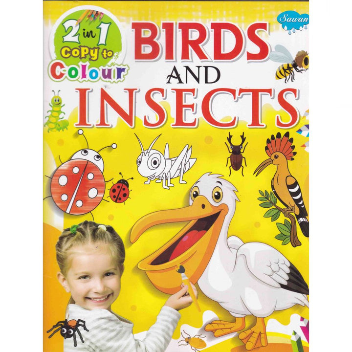 2-in-1 Copy To Colour Birds & Insects