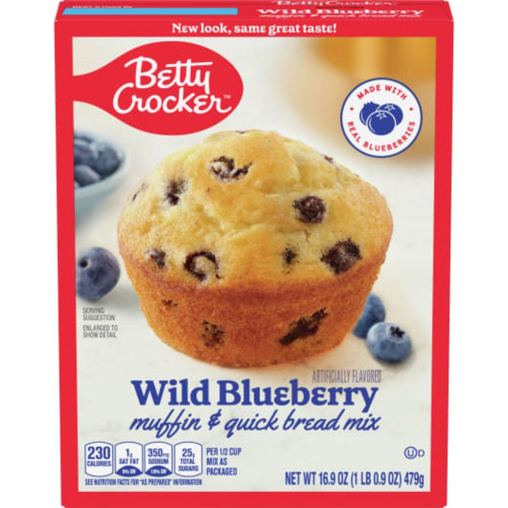 Betty Crocker Wild Blueberry Box Muffin Mixes, 497g