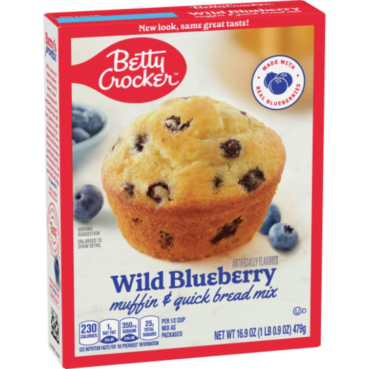 Betty Crocker Wild Blueberry Box Muffin Mixes, 497g