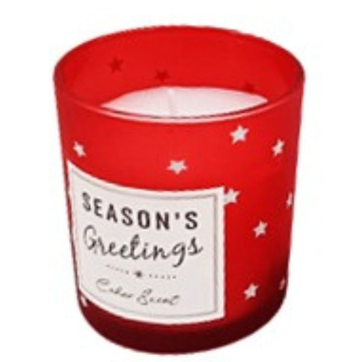 Xmas Scent Candle Red Jar, 7.5cm